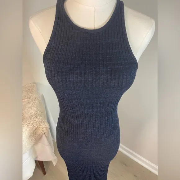 Monrow Bodycon Ribbed Midi Tank Dress