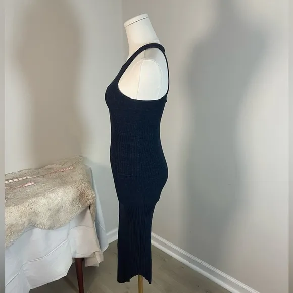 Monrow Bodycon Ribbed Midi Tank Dress