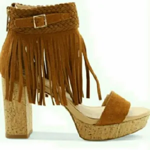 Nanette Lepore fringed suede sandal Size 11 BIN 13