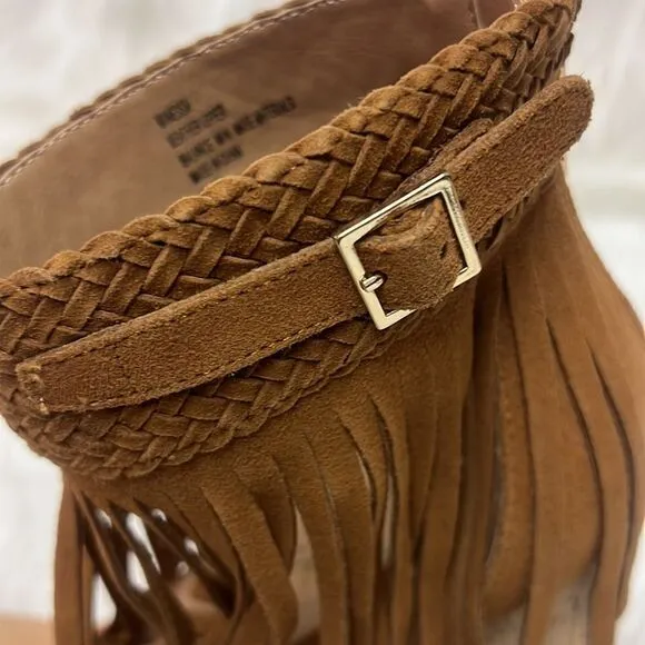 Nanette Lepore fringed suede sandal Size 11 BIN 13