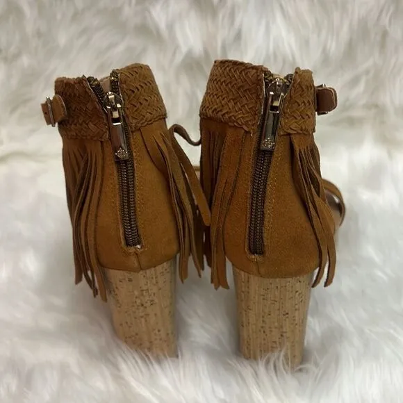 Nanette Lepore fringed suede sandal Size 11 BIN 13