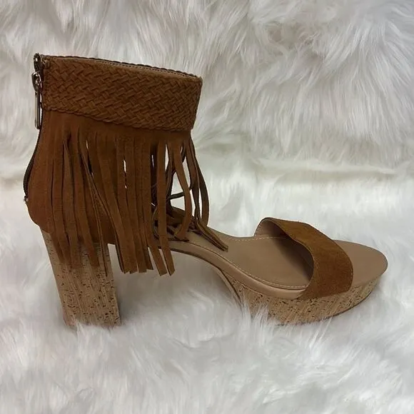 Nanette Lepore fringed suede sandal Size 11 BIN 13