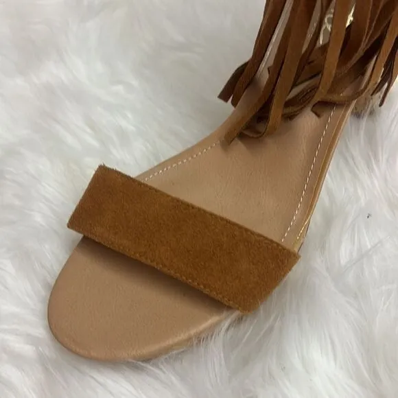 Nanette Lepore fringed suede sandal Size 11 BIN 13