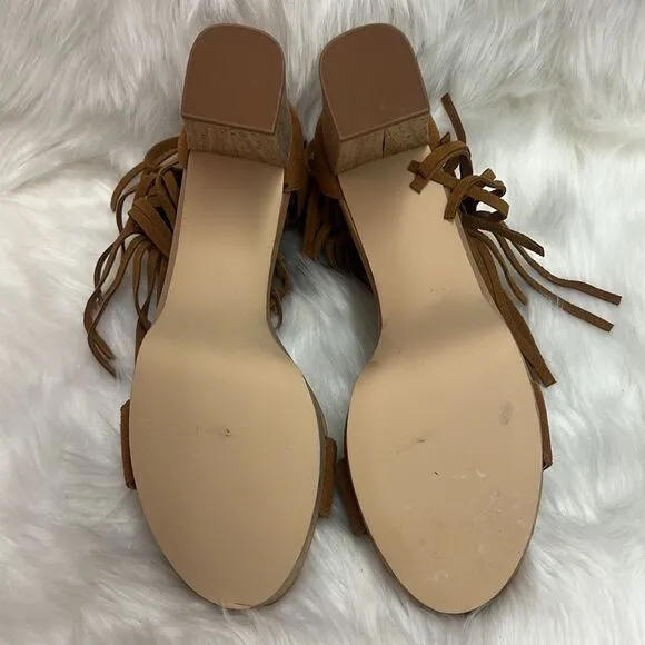 Nanette Lepore fringed suede sandal Size 11 BIN 13