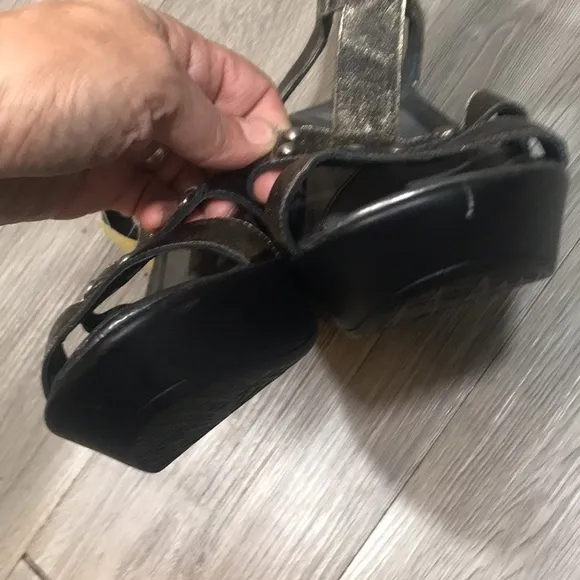 NAOT NWT Silver Leather Flirt Style Sandals size 42 equals 11-1.5