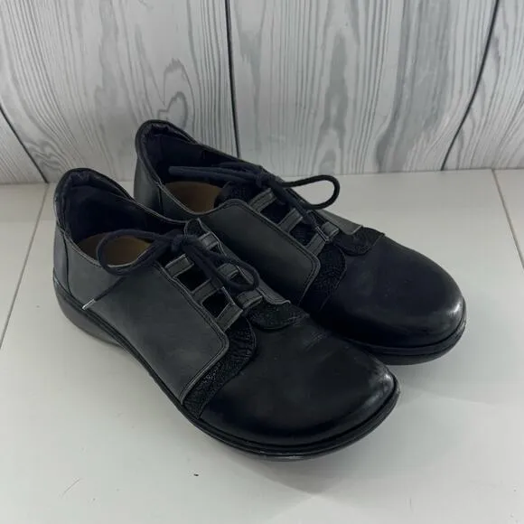 NAOT Riviera Two Tone Gray Black Leather Comfort Shoes Oxford Size 40 9/9.5