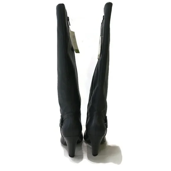 Naturalizer dark gray leather knee high boots