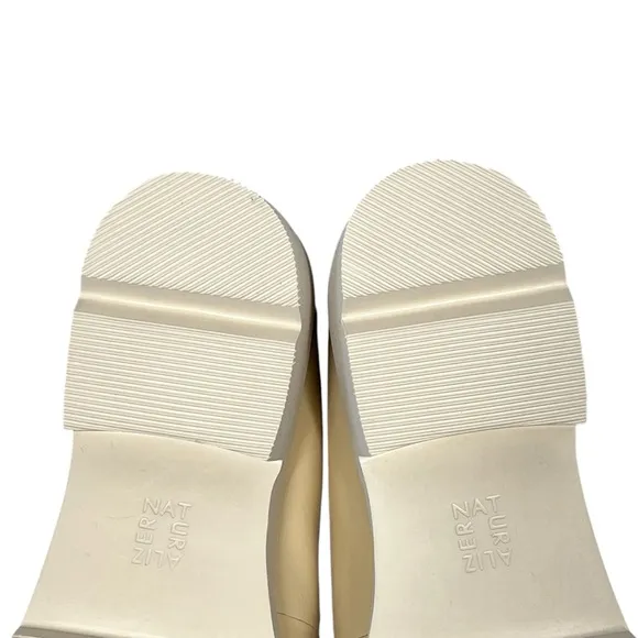 NATURALIZER Desi Vanilla Beige Leather Platform Loafers Shoes Women's Size 12 M