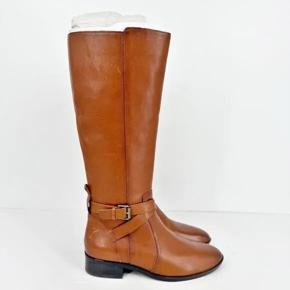 Naturalizer Womens Rena Knee High Boots US 6.5 Wide EU 36.5 Brown Leather NIB