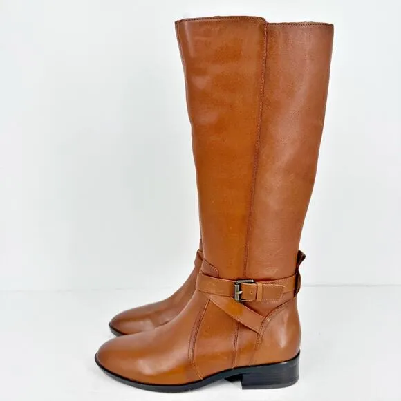 Naturalizer Womens Rena Knee High Boots US 6.5 Wide EU 36.5 Brown Leather NIB