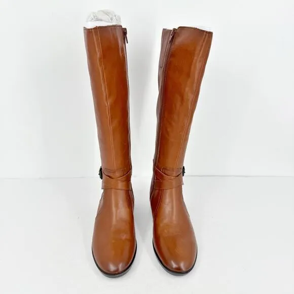 Naturalizer Womens Rena Knee High Boots US 6.5 Wide EU 36.5 Brown Leather NIB