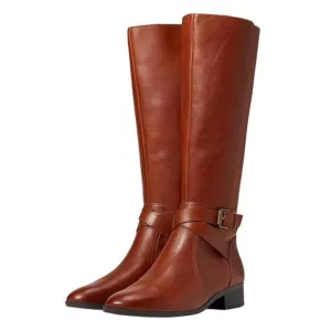 Naturalizer Womens Rena Knee High Boots US 6.5 Wide EU 36.5 Brown Leather NIB