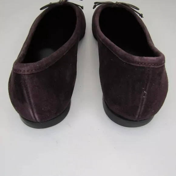 NEW A. SOLIANI Italy Womens Como Wine Suede Flats Dress Shoes Slip On Size 8