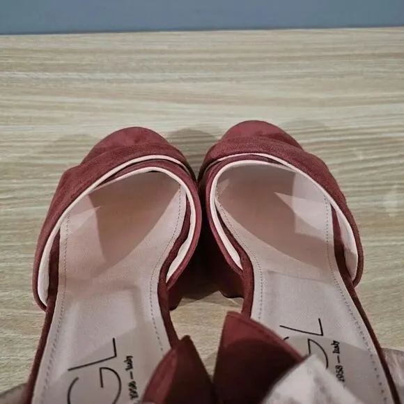NEW AGL Pam Platform Sandal Heel Jujube Suede Leather EU Size 40