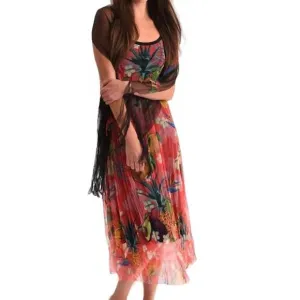 NEW ANGEL hawaiian escape maxi dress in black