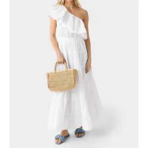 NEW ANTIK BATIK rodo asymmetrical maxi dress in white