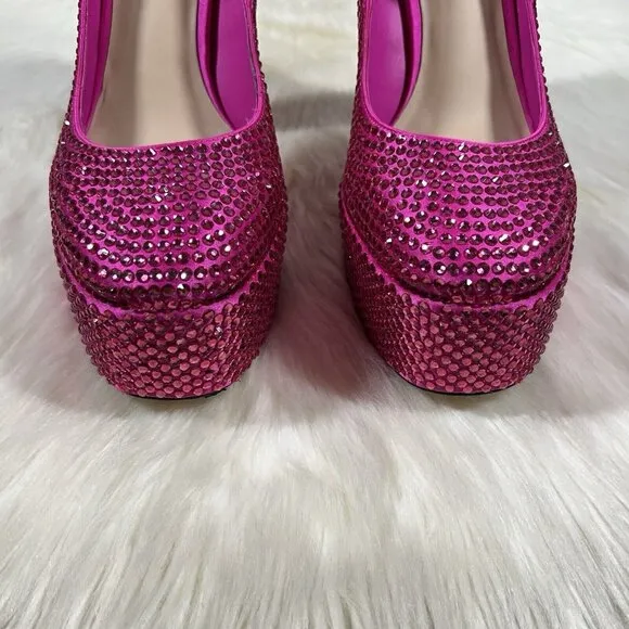 NEW Antonio Melani Capsule Dr. Bridget Hotfix Size‎ 8M Rhinestone Platform Heels