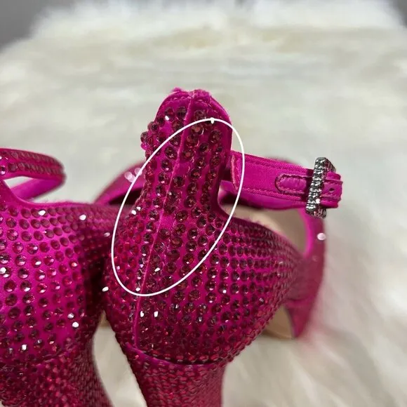 NEW Antonio Melani Capsule Dr. Bridget Hotfix Size‎ 8M Rhinestone Platform Heels