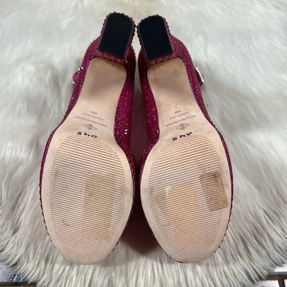 NEW Antonio Melani Capsule Dr. Bridget Hotfix Size‎ 8M Rhinestone Platform Heels