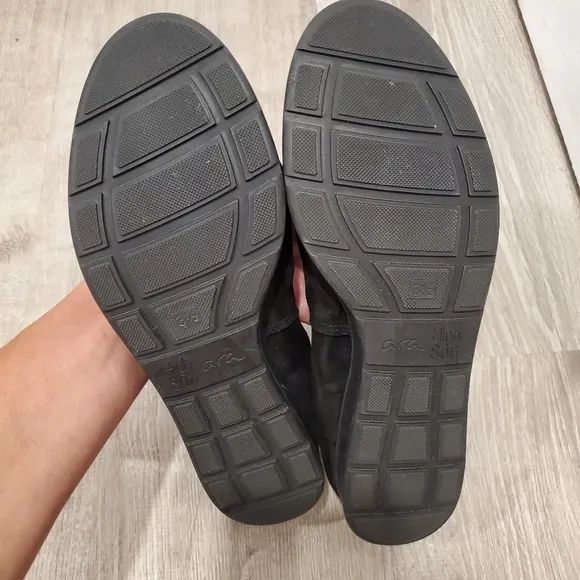 NEW Ara SHANICE Black Suede Flats Shoes