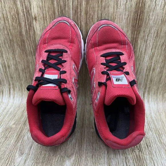 New Balance 990 Big Kids 6Y Women's Size 7.5 Red White‎ Athletic Shoes KJ990RDG