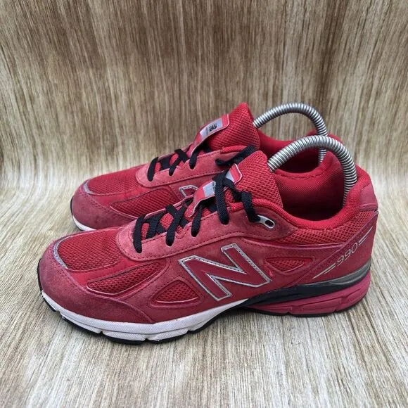 New Balance 990 Big Kids 6Y Women's Size 7.5 Red White‎ Athletic Shoes KJ990RDG
