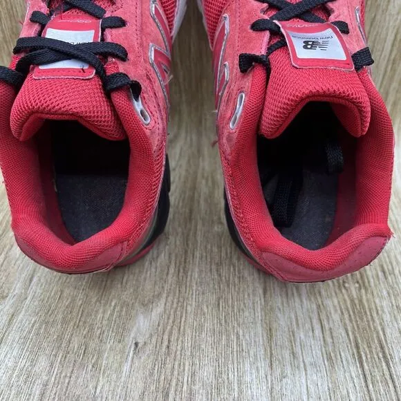 New Balance 990 Big Kids 6Y Women's Size 7.5 Red White‎ Athletic Shoes KJ990RDG