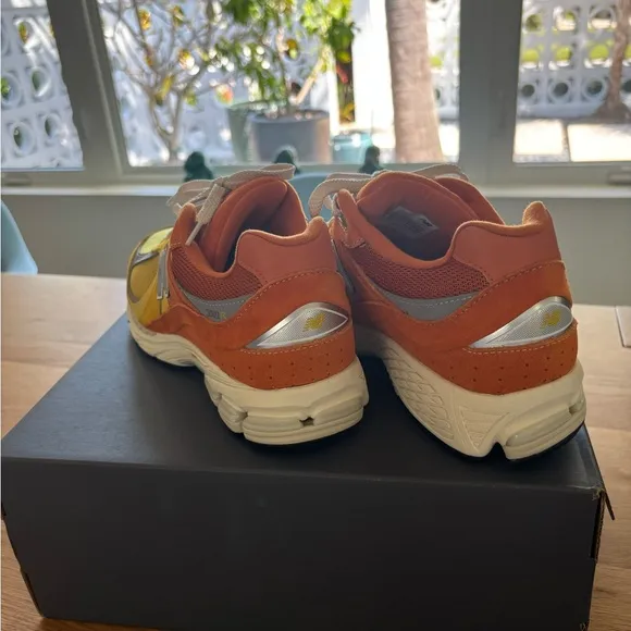 New Balance Athletic Shoes Yellow and Orange Vibrant Design