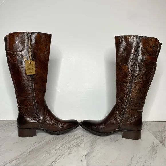 New! Born Gibb Knee High Brown Leather Boot 7M