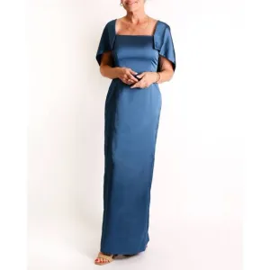 NEW CAMILYN BETH the flora gown in teal satin