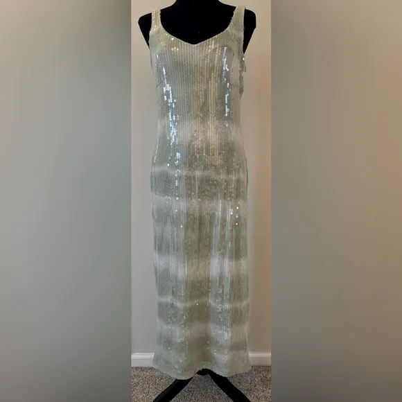 New Caroline Constas Sequin Mesh Toe Die Dress Size Medium