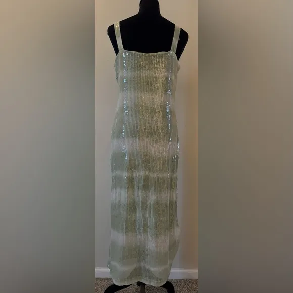 New Caroline Constas Sequin Mesh Toe Die Dress Size Medium