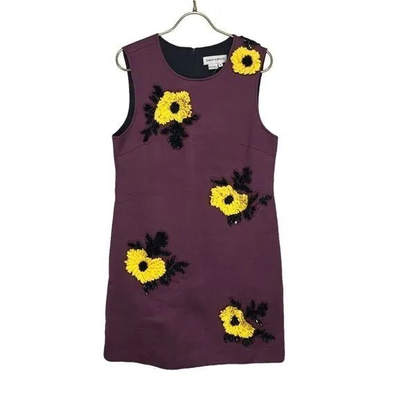 NEW Dhruv Kapoor Anthropologie Sequin Shift Mini Dress Plum
