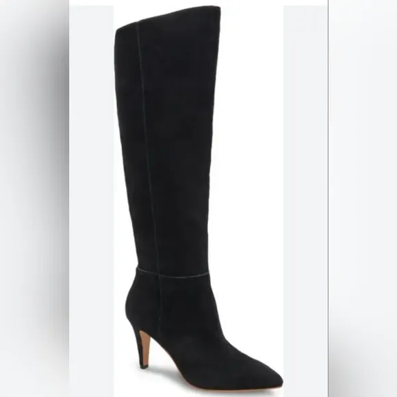 NEW Dolce Vita Haze High Heeled suede knee high boot black SZ 10