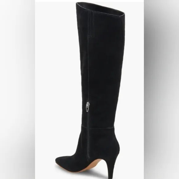 NEW Dolce Vita Haze High Heeled suede knee high boot black SZ 10