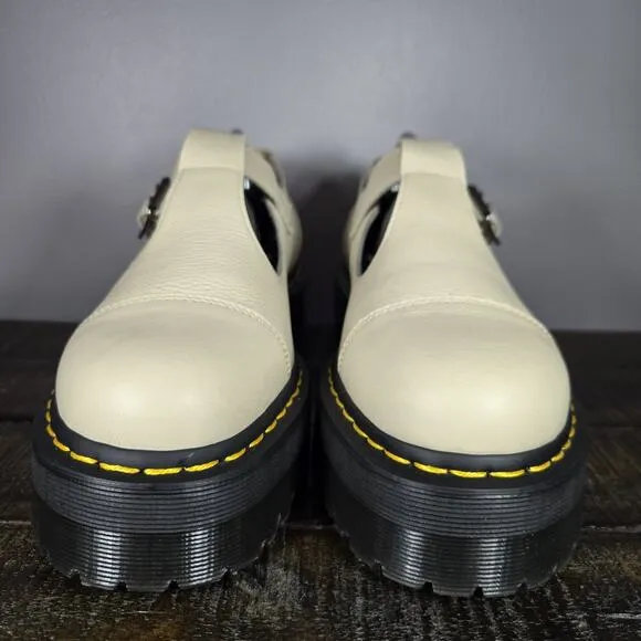 NEW Dr Martens Bethan Womens Size 11 Leather Strap Platform Shoes Smoked Mint