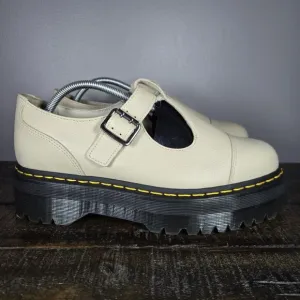 NEW Dr Martens Bethan Womens Size 11 Leather Strap Platform Shoes Smoked Mint
