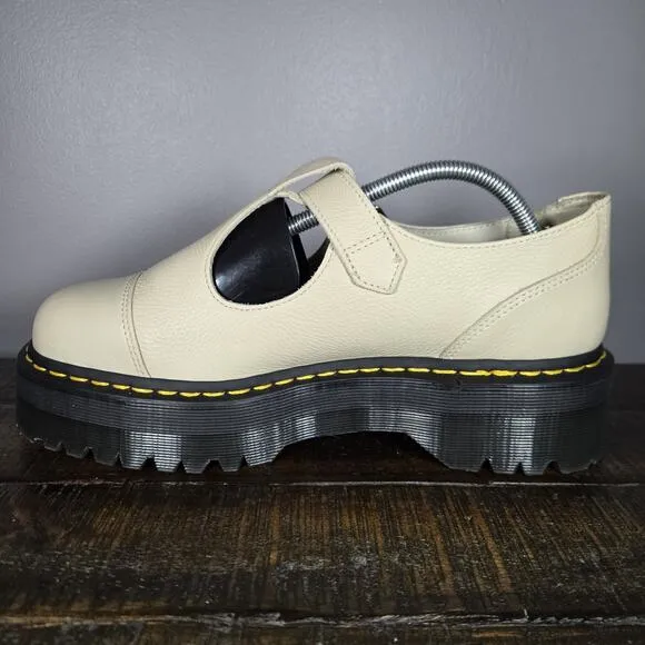 NEW Dr Martens Bethan Womens Size 11 Leather Strap Platform Shoes Smoked Mint