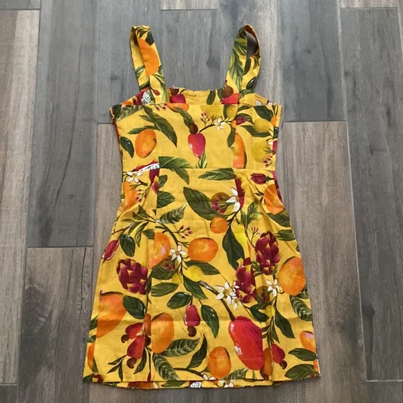 NEW Farm Rio Fruit Lovers Tropical Floral Summer Mini Dress - Size Small