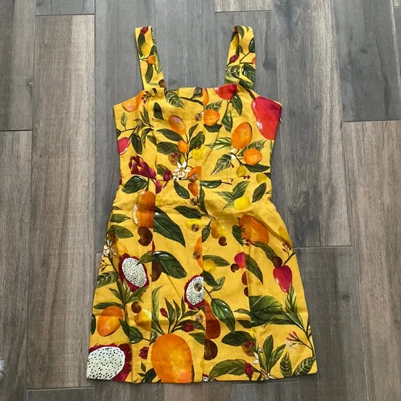 NEW Farm Rio Fruit Lovers Tropical Floral Summer Mini Dress - Size Small
