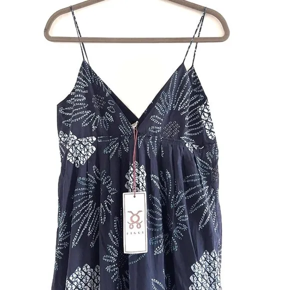 New Figue Julianne Maxi Dress in Daisy Midnight Navy Size S