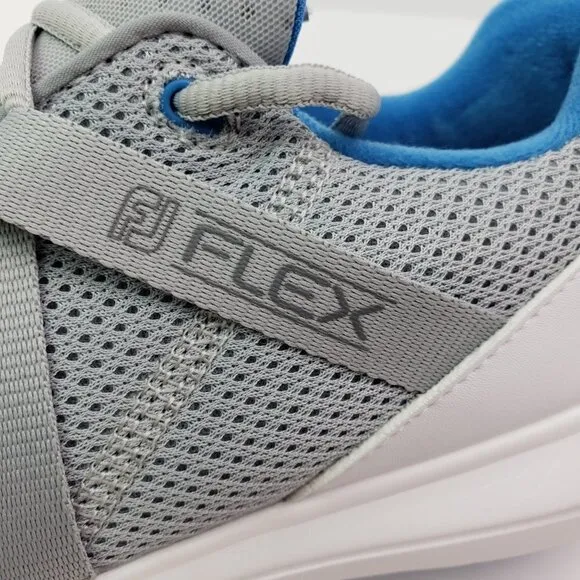 NEW FootJoy FJ Flex Womens Size 6W Gray Blue Athletic Golf Sneaker Shoes 95727