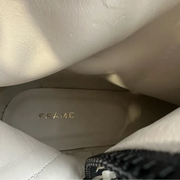 NEW Frame le Maddox ankle cream boots euro 38 or 7.5 reg $498