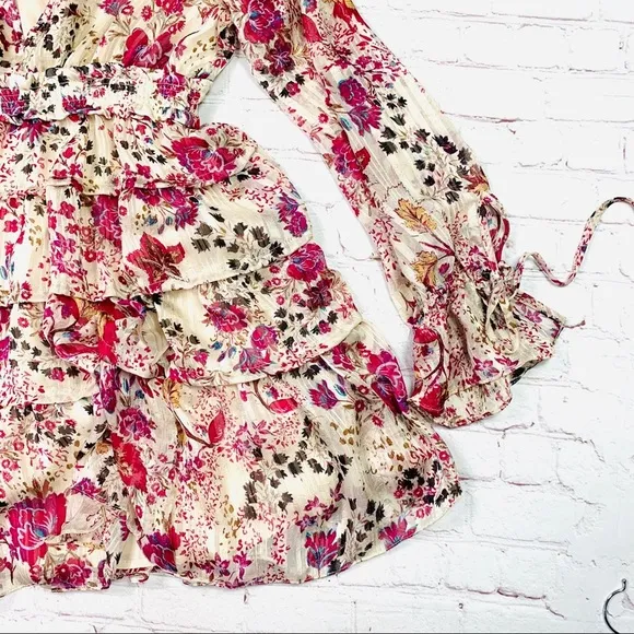 •NEW!🤩 |•FREE PEOPLE•| Cream Combo • Flirty, Floral Dress Spring Summer🌺