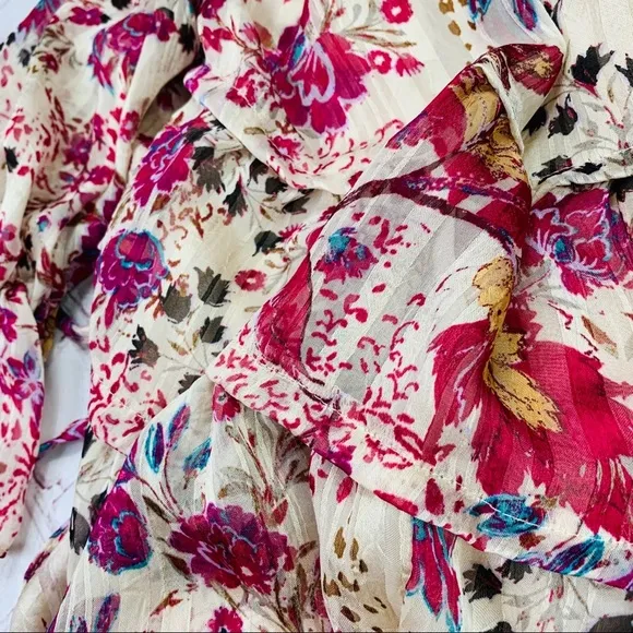•NEW!🤩 |•FREE PEOPLE•| Cream Combo • Flirty, Floral Dress Spring Summer🌺