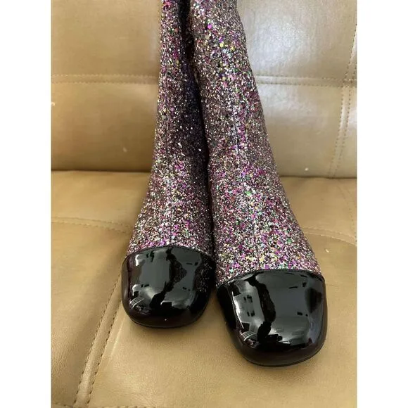 New Free People Jeffrey Campbell Mod About You Tall Boot Multi Size 38.5/8.5