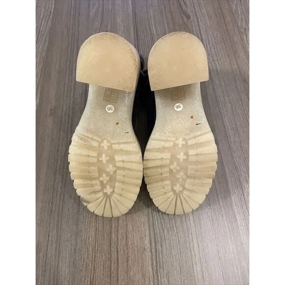 New Free People Jesse Cutout Boots‎ Size 36 MSRP: $198 Leather With Gum Sole