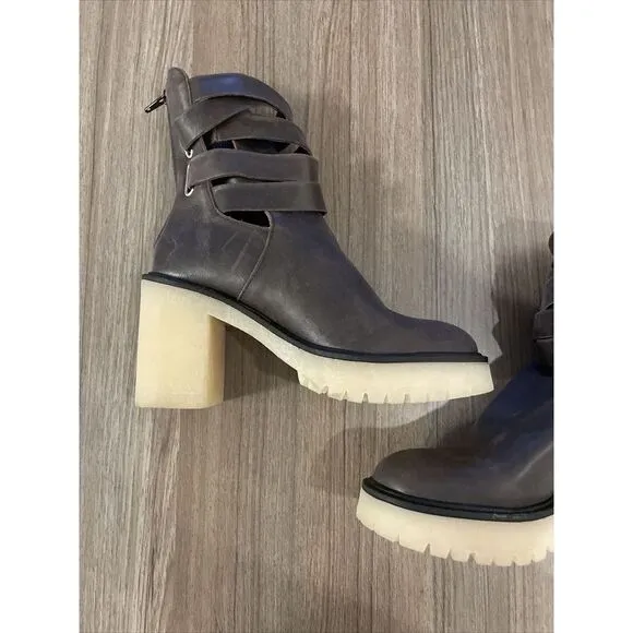 New Free People Jesse Cutout Boots‎ Size 36 MSRP: $198 Leather With Gum Sole