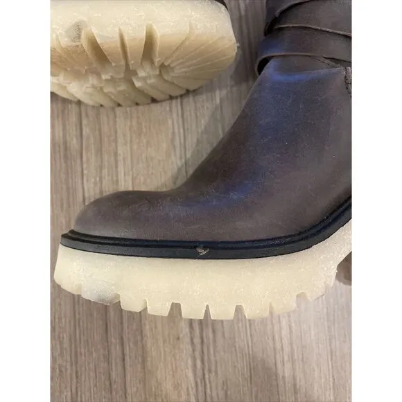 New Free People Jesse Cutout Boots‎ Size 36 MSRP: $198 Leather With Gum Sole