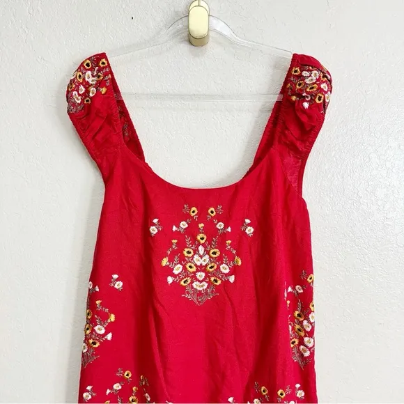 New Free People Wildflower Embroidered Mini Dress size S